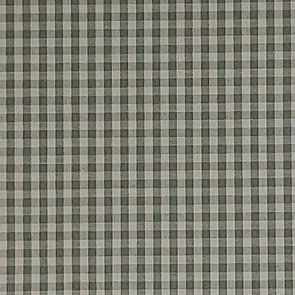 Green GINGHAM Fabric 65 Poly 35 Cotton Check Green Natural BY THE YARD Free Ship