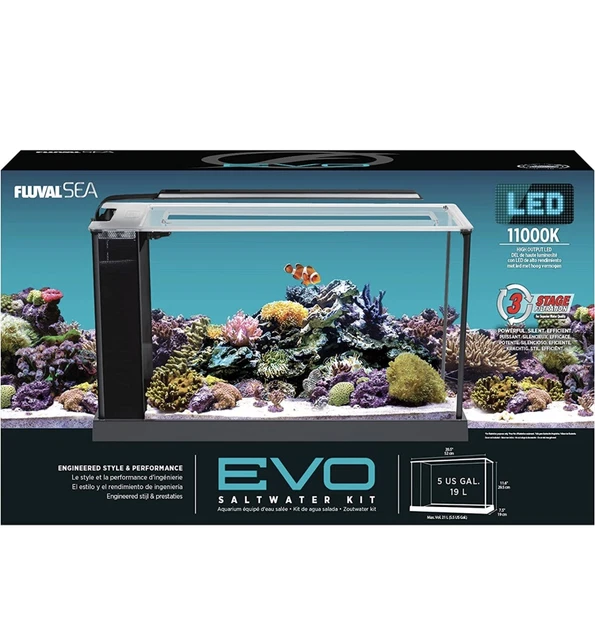 Fluval Sea Evo Aquarium Kit - 5 Gallon - Saltwater Tank - 10528