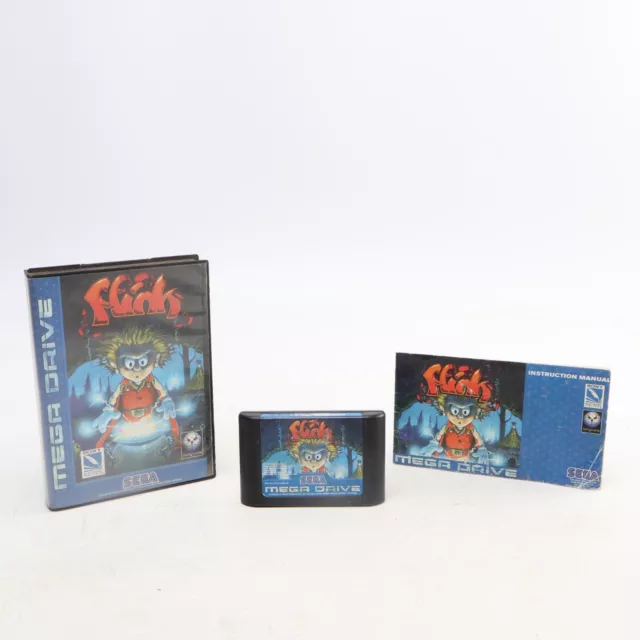 RARE CIB SEGA Genesis Mega Drive Game Set -  FLINK  - w Manual