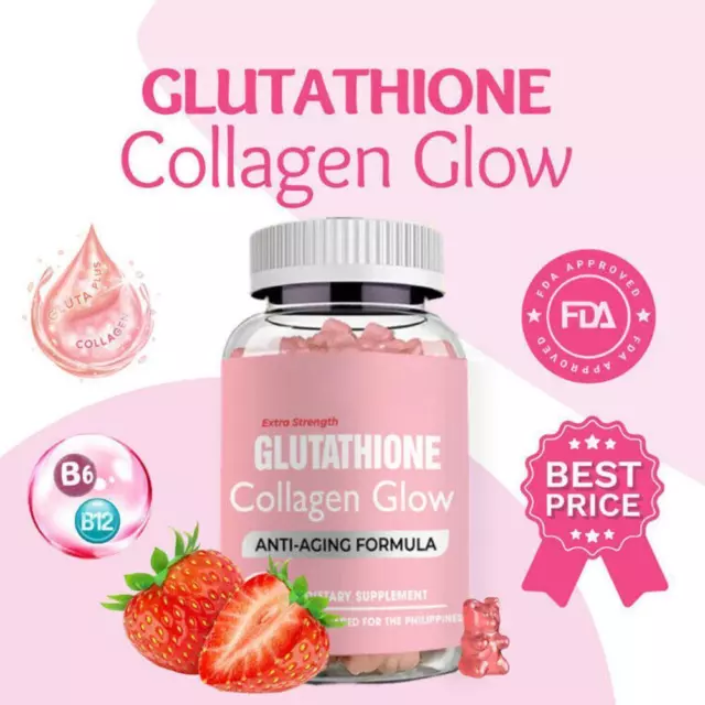 Glutathione Collagen Glutathione Collagen Glow Gummies Anti-Aging for DarkSpot~