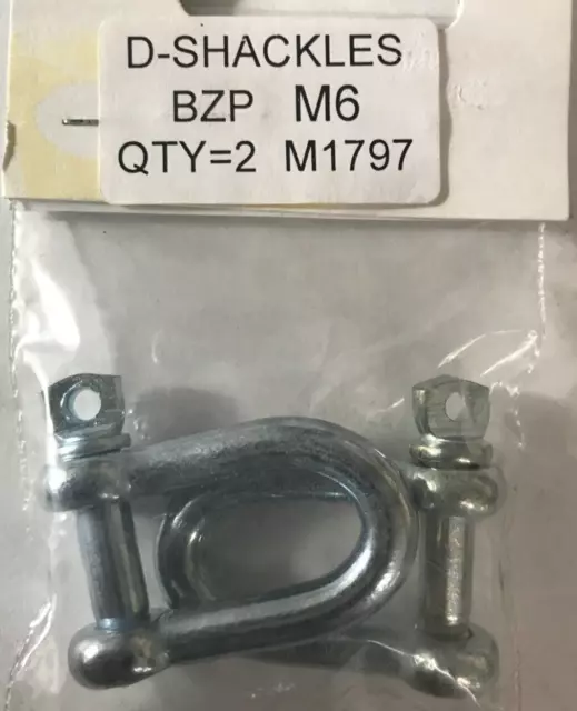 Zinc D Shackles M6 (2 Pk) - M1797 - (M160)