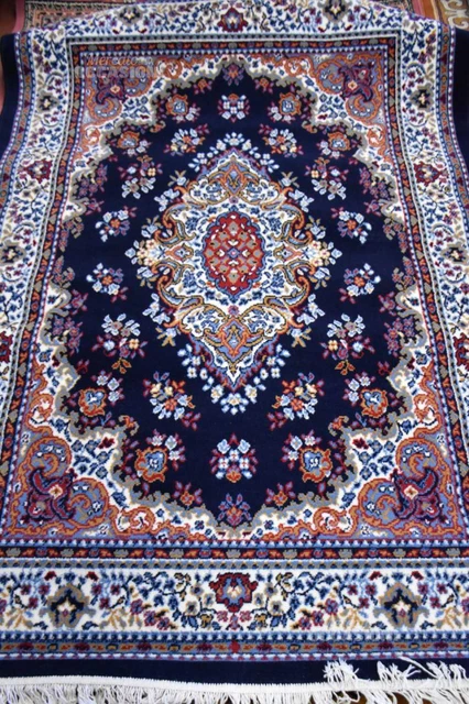 Alfombra Azul Rojo Azul Blanco 210x148 CM