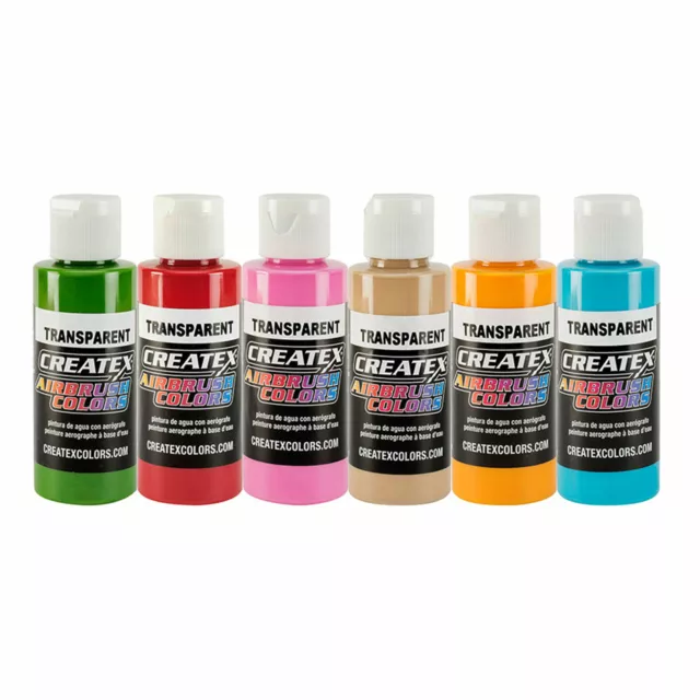 (145,42€/1l) Createx Airbrush Colors - 6 x 60ml Tropical Set - Airbrushfarbe tro