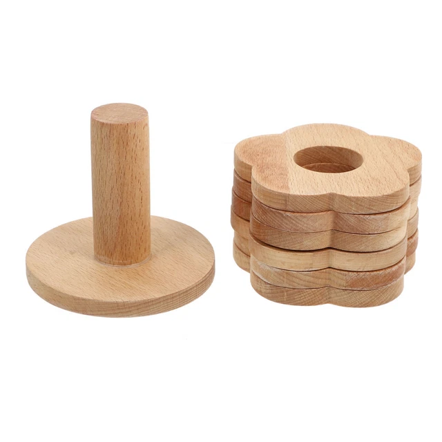 7 pz tappetino portapentola caldo legno massello isolamento termico legno treppiede betulla