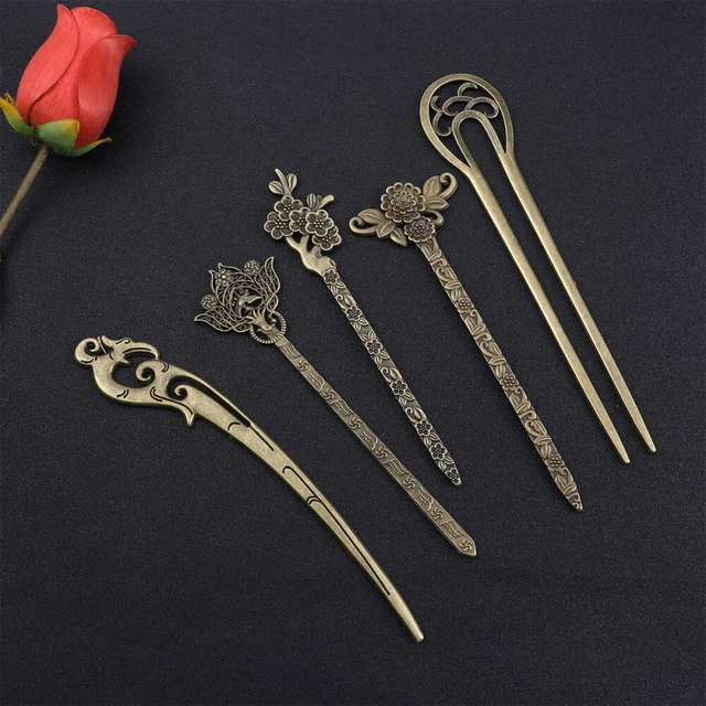 10 Pcs Bâtons De Cheveux Rétro Baguettes Japonaises Fourche À Cheveux