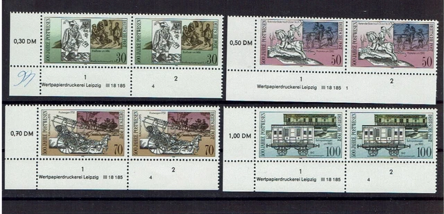 DDR  Druckvermerk DV Mi. 3354 - 3357, postfrisch