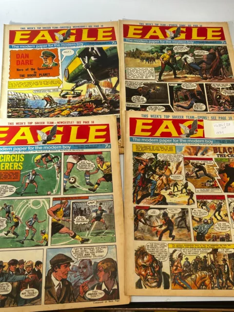 Eagle & Boys World x4 Bundle Oct 1968 Vol 19 Vintage Comic Book Magazine #LH