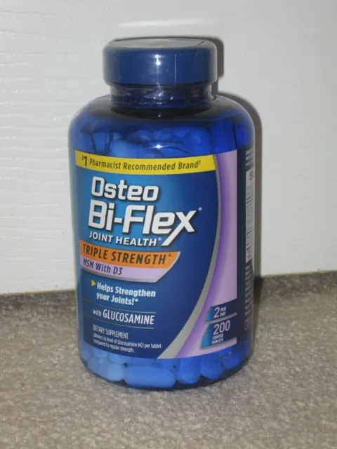 Osteo Bi-Flex 1,500mg Glucosamine HCl Tablets, 200 ct, Exp 12/25