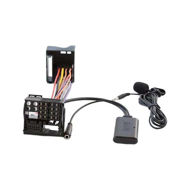 Câble adaptateur audio Bluetooth de voiture avec ligne d'adaptateur micro