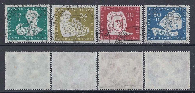 DDR Mi. Nr. 256 - 259 = J. S. Bach - gestempelt aus Jahrgang 1950
