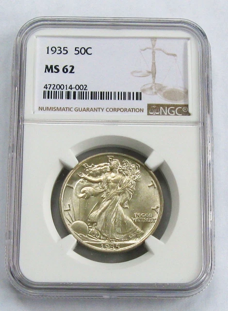 1935 Walking Liberty Half Dollar, NGC MS-62 1935 Walking Liberty Half Dollar, NGC MS-62