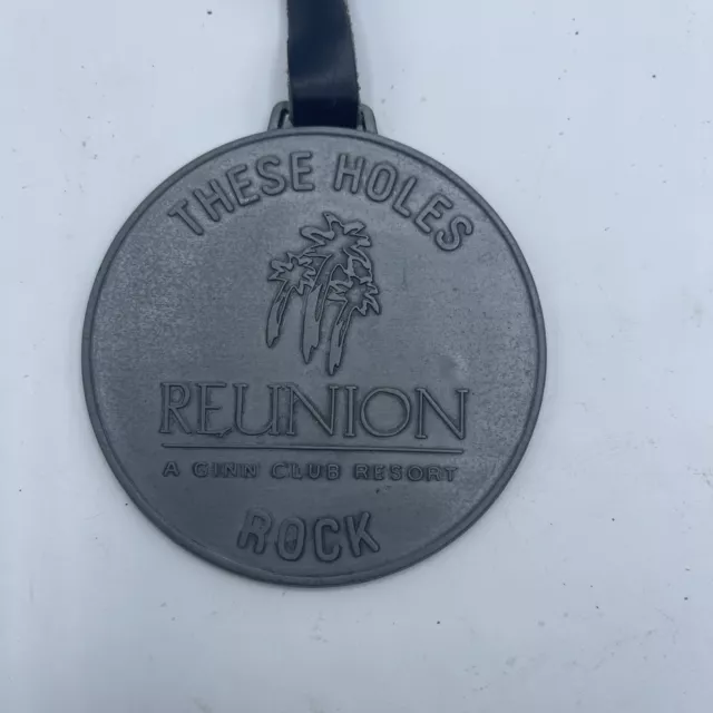 Reunion Resort Golf Course Bag Tag Metal Palmer/Nicklaus/Watson EUC ORLANDO FL