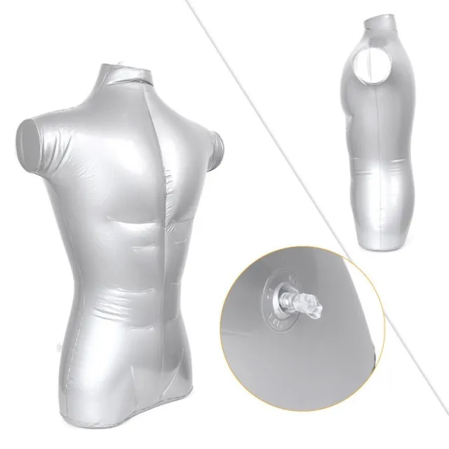 Compact PVC Plastic Inflatable Male Mannequin for Jewelry and Clothing Display