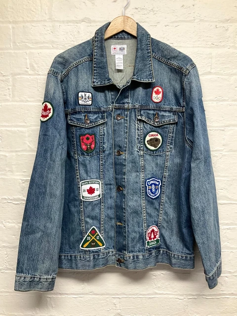 HUDSON'S BAY Canada Olympic Team denim jacket 2012 blue men's XL never worn K4