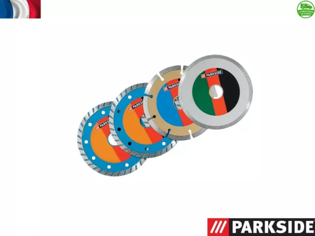 PARKSIDE® 4 disques diamant pour le béton carrelage céramique meuleuse d'angle