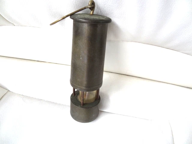 Vintage Solid Brass Miners Lamp