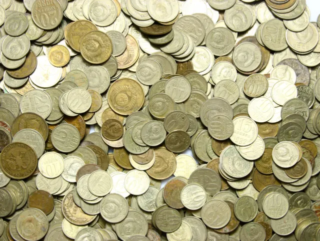Russia USSR CCCP - Bundle - Communist Kopeken 1961-1991 - LOT - Set of 100 Coins