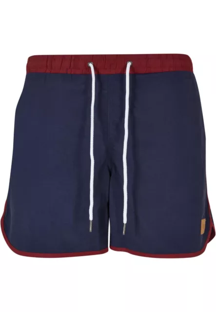 Urban Classics Short Maillot de Bain Homme Tuniques Burgundy/Mid.navy