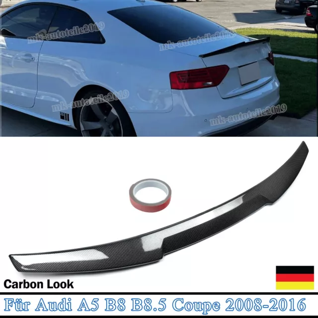 Heckspoiler CARBON SCHWARZ für Audi A5 B8 B8.5 Heckflügel Spoiler M4 Style 08-16