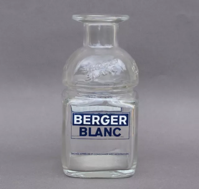 SHEBERGER WHITE Glass Advertising Carafe - Bistro Object