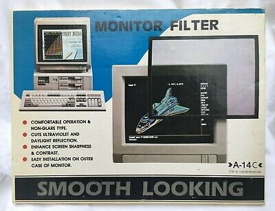 Vintage Computer Monitor Screen Anti-Glare Filter 14" A14C - retro prop shuttle