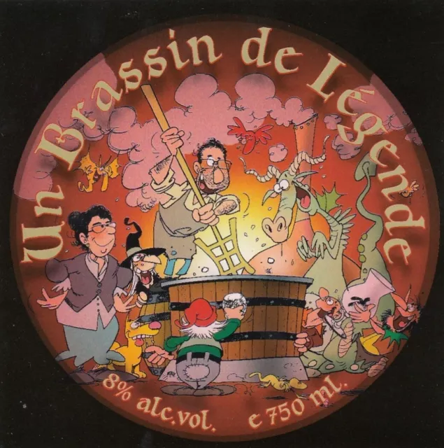 Etiquette de bière - Un brassin de légende - 9 X 9 cm