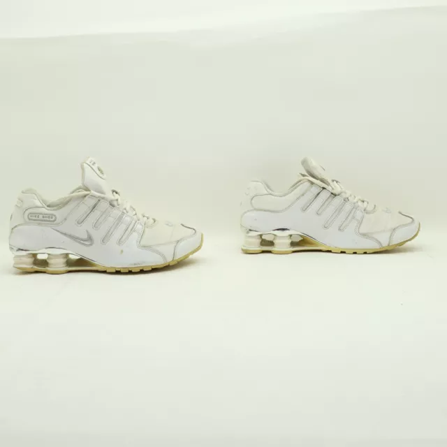 Chaussures Nike Shox D'Occassion Eur / (Cod.SS3446) Unisexe Blanc Cuir Tissu Bas
