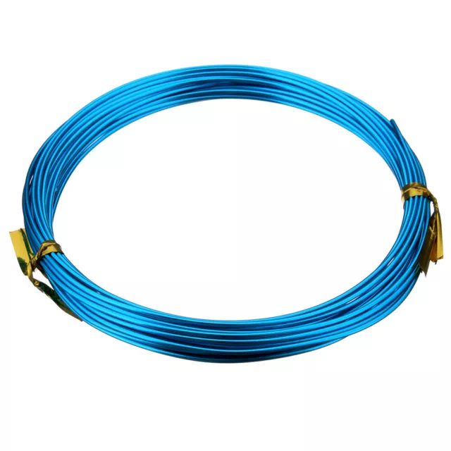 5m Fil Aluminium 1,5mm Couleur Bleu