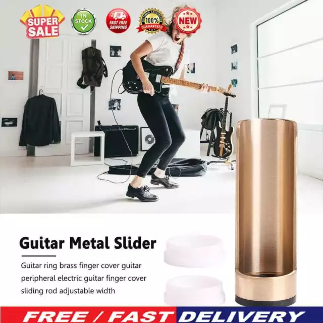 Metal Guitar Slide Bar Finger Sleeve Smooth Slides for Ukulele String Instrument