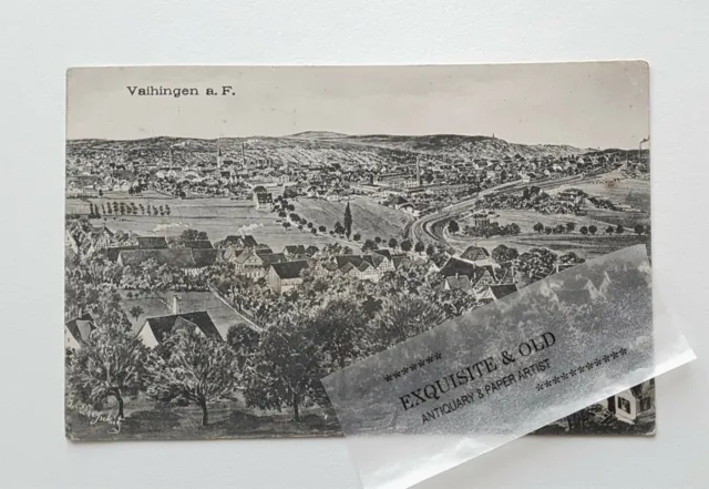 AK Vaihingen Ortsansicht Kirche Postkarte Ansichtskarte Feldpost Handschrift