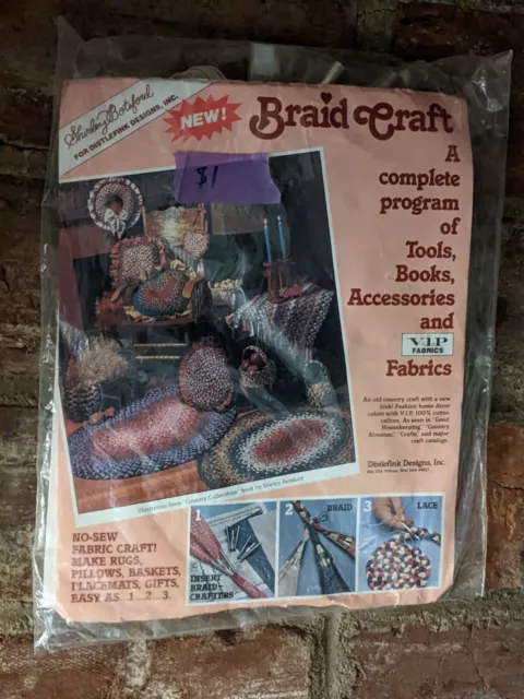 TRENZADO ALFOMBRA Folleto Trenzadoras Abrazadera Encaje Kit Diseño Diflejo Nuevo en Paquete