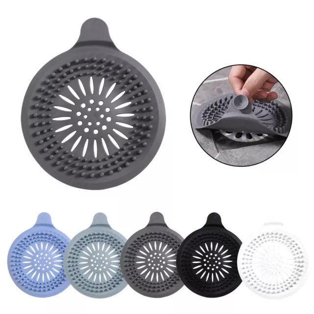 Silicone Shower Drain Cover Hair Catcher For Sink Shower Filter Drain Cover_wf