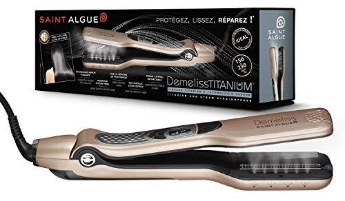 DEMELISS - Lisseur Vapeur Saint Algue Plaques Titanium - Maxi-Réservoir Intég...