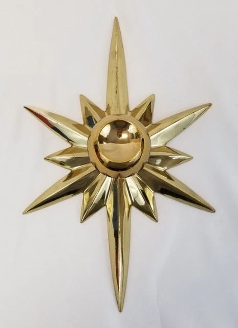 1950s Vtg Mid Century Modern Atomic Starburst Backplate w/Door Knob  SCHLAGE 298