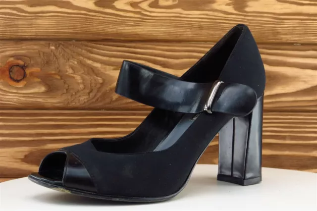 Via Spiga Women Sz 6.5 M Black Mary Janes Synthetic Shoes