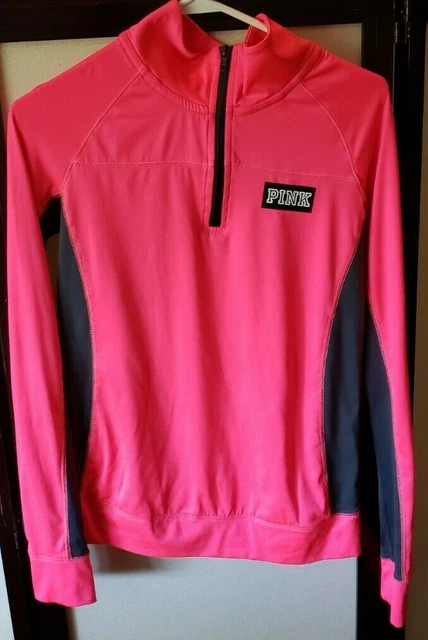 Victoria Secret PINK Ultimate1/2 Half Zip Pullover PINK  Small ATHLETIC SHIRT