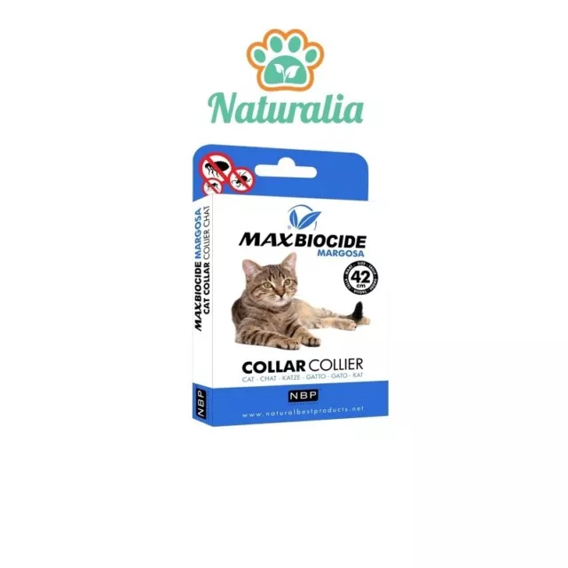 Collare per GATTI - 42cm - Antiparassitario Naturale "Neem"
