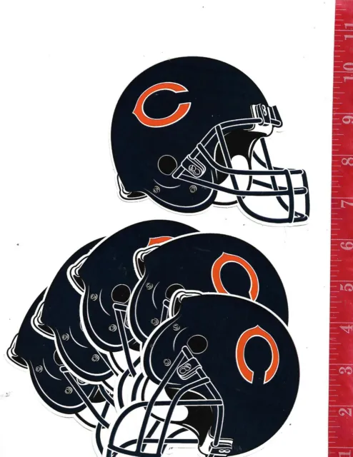 6 Large Helmet stickers NFL Chiago Bears