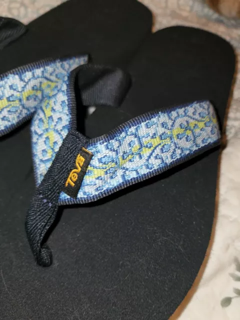 NEW 🔥TEVA🔥MUSH II Flip Flop Companera Blue Sandals Womens Size 8 S/N ...