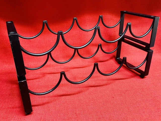 8-Bottle Wine Rack Storage Countertop Metal Shelf Liquor Stand Bar Organizer