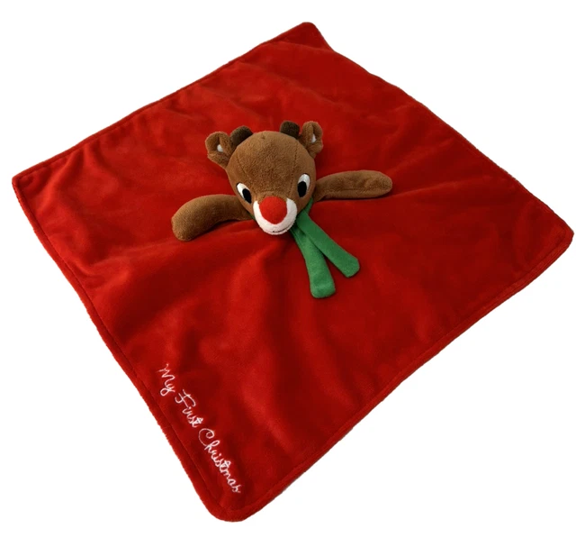 MY FIRST CHRISTMAS Rudolph the Red Nosed Reindeer Plush Lovey Security