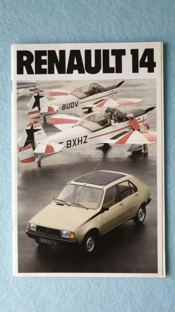 Renault 14 TL GTL TS car brochure sales catalogue MINT P