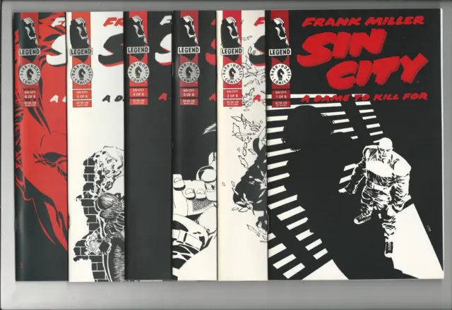 Frank Miller Sin City Dame To Kill For Complete Set 1 2 3 4 5 6 NM 9.4