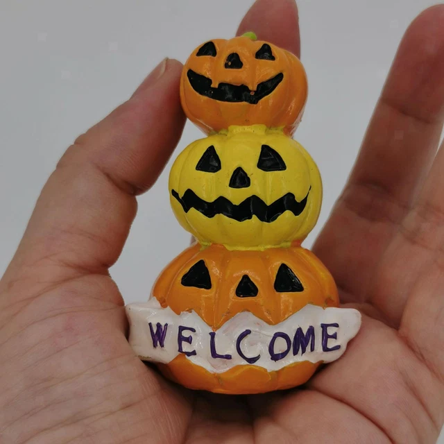 Halloween Pumpkin Statue Resin Figurine Sculpture for TV Cabinet Decor