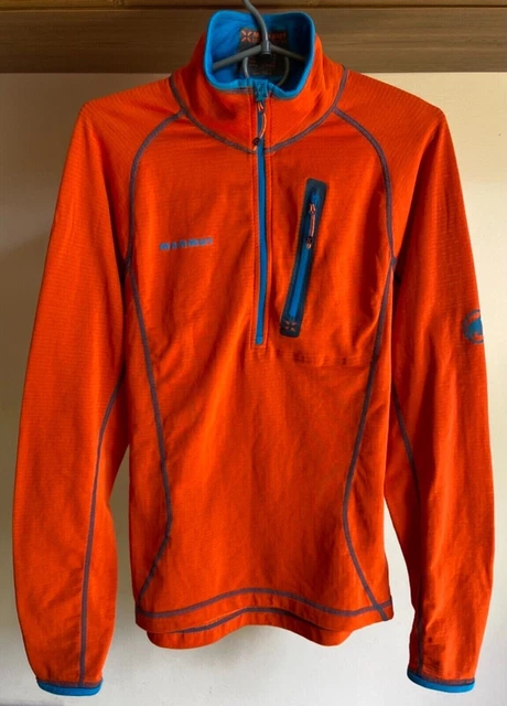 Mammut Eiger Extreme Eiswand Zip Pull Light Polartec Power Dry Mens S Orange