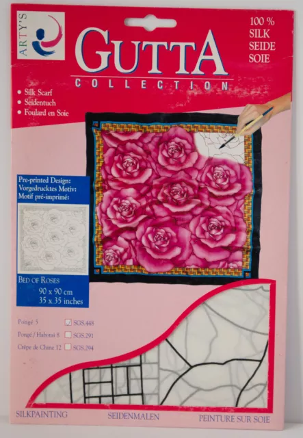"Seidentuch, ARTY'S Gutta Collection, "Bed of Roses" 90 x 90 cm, Pongé 5 "Seidentuch, ARTY'S Gutta Collection, "Bed of Roses" 90 x 90 cm, Pongé 5