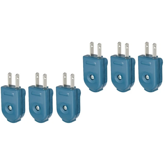 6 Stk elektrischer Stecker  Wechselstromstecker-Ersatz männlicher Stecker