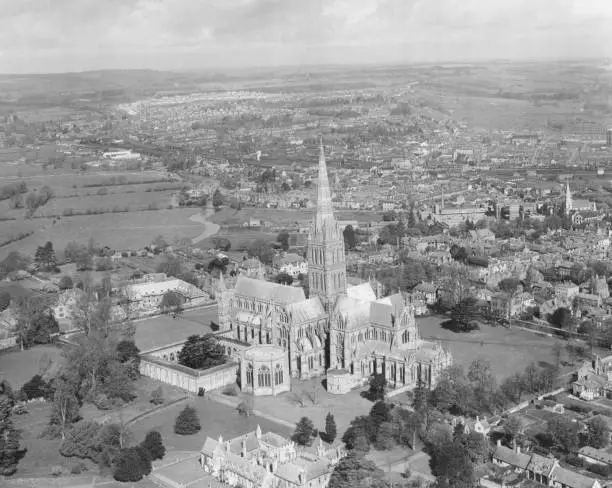 Salisbury Cathedral Wiltshire 1960 Old Photo