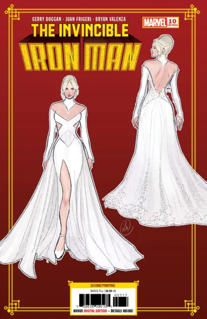 Invincible Iron Man #10 2Nd Print Variant Nm Emma Frost Wedding X-Men Avengers