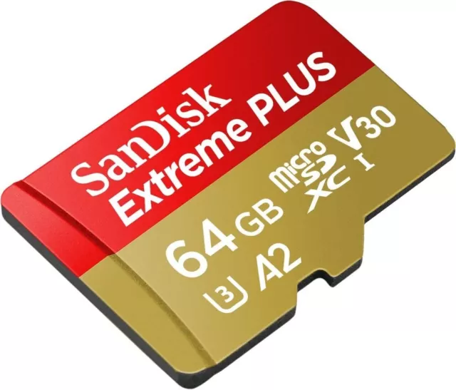 Tarjeta de memoria microSDXC SanDisk Extreme PLUS 64 GB clase 10 - SDSQXBZ-064G-ANCMA